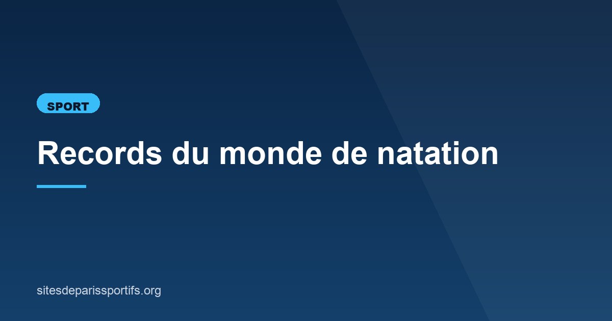 Illustration de l'article consacré aux records de natation